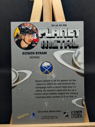 2025-26 SkyBox Metal Universe #34/40 Bowen Byram Planet Metal - photo 2
