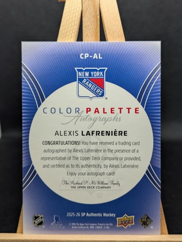 2025 Upper Deck SP Authentic Alexis Lafreniere Auto #CP-AL - photo 2
