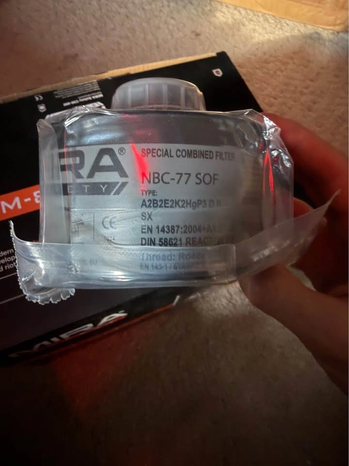 Mira CM-8M Full-Face Gas Mask + 5 Brand New Sealed NBC-77 CBRN F - photo 5