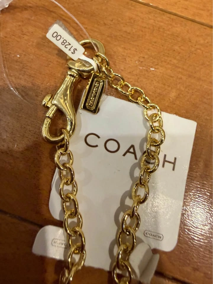 Coach Gold Tone Signature Logo Pendant Necklace - photo 2