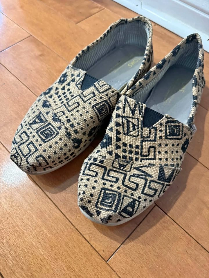 TOMS Alpargata Geometric Print Slip-On Shoes