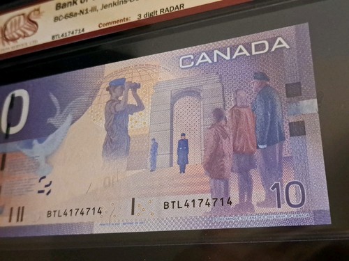 2005 Bank Of Canada $10, 3-Digit Radar Note, BCS 66 - photo 3
