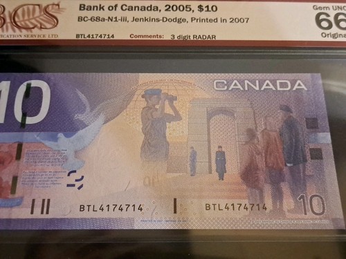 2005 Bank Of Canada $10, 3-Digit Radar Note, BCS 66 - photo 4