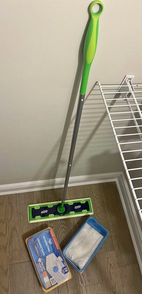 Swiffer Sweeper Mop + Leftover Disinfecting & Dry Cleaning Pads