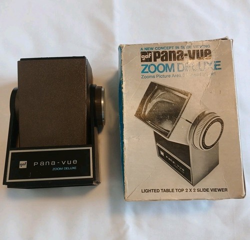 Vintage GAF Pana-Vue 1 Zoom Deluxe Fold-Down 35mm Slide Viewer
