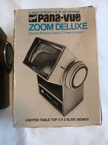 Vintage GAF Pana-Vue 1 Zoom Deluxe Fold-Down 35mm Slide Viewer - photo 2
