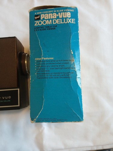 Vintage GAF Pana-Vue 1 Zoom Deluxe Fold-Down 35mm Slide Viewer - photo 5