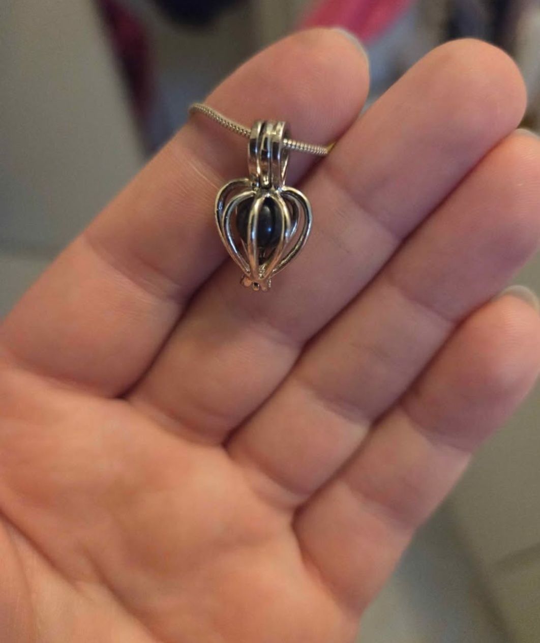 Black Pearl sterling silver necklace - photo 2