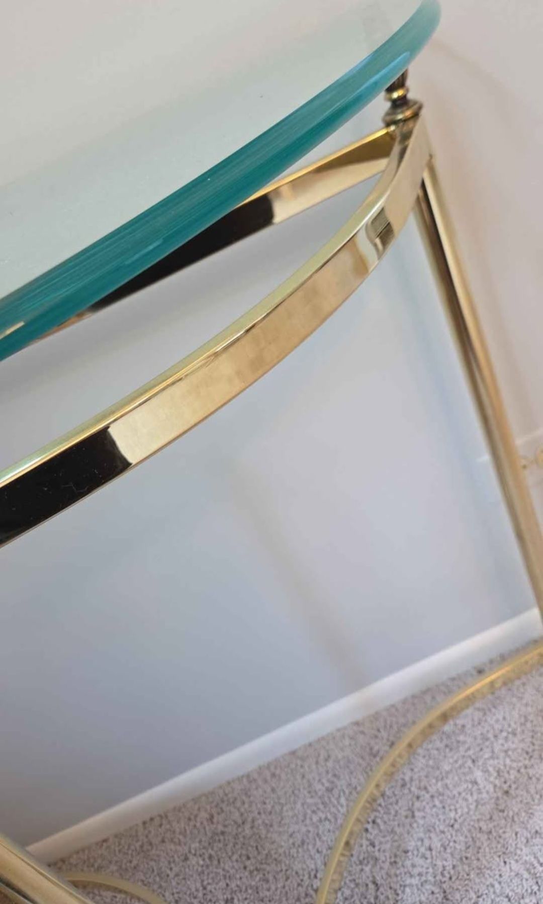 Demi-Lune Glass Side Table - photo 2