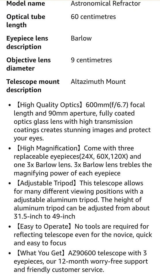 Telescope GSkyer AZ90600 - photo 3