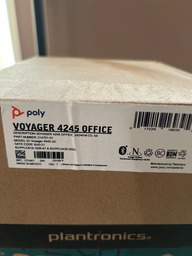 Poly Voyager 4245 Office Headset- New Open Box