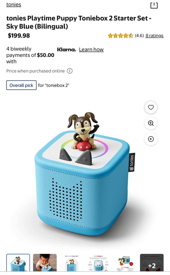 BNIB TONIES playtime puppy toniebox 2