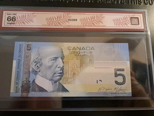 2006 Bank of Canada $5 3-Digit Radar Note, AAM 2215122, BCS 66 - photo 5