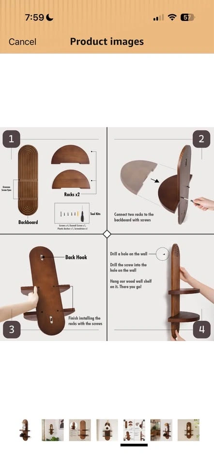 Modern wall shelf - photo 4