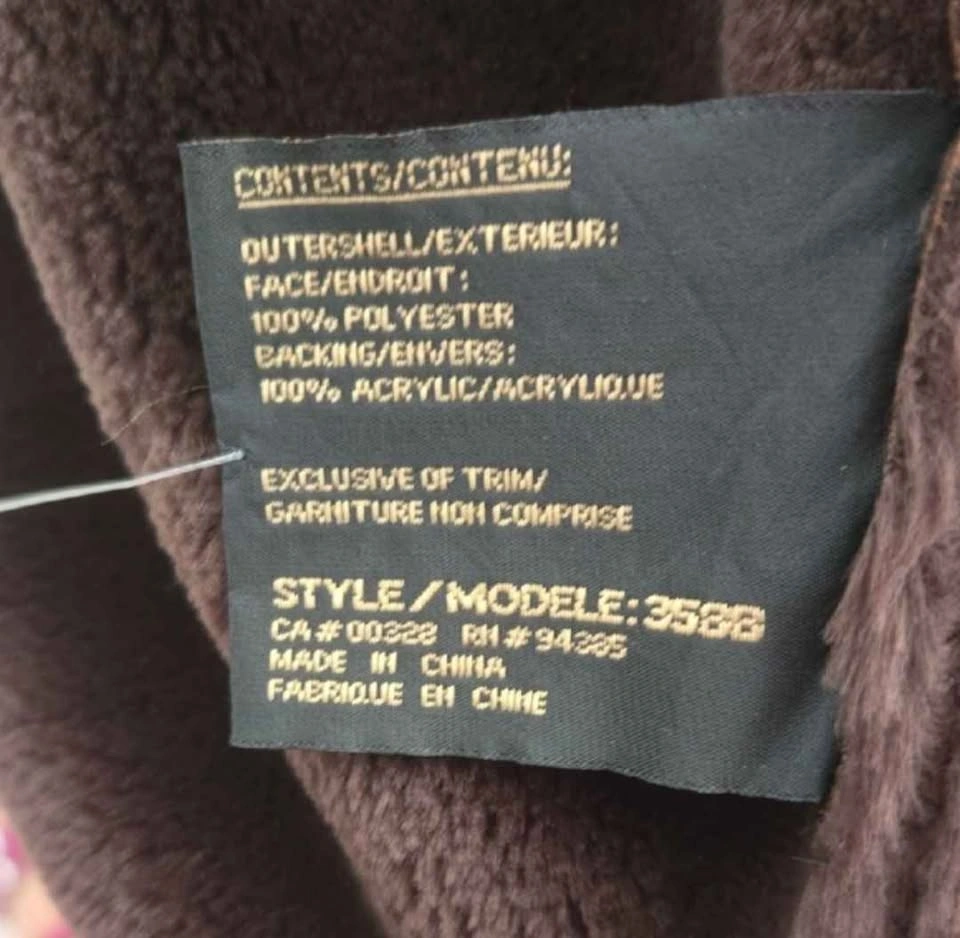 Brown Hooded Suede Faux Fur Long Coat - Novelti - Size Large - photo 5
