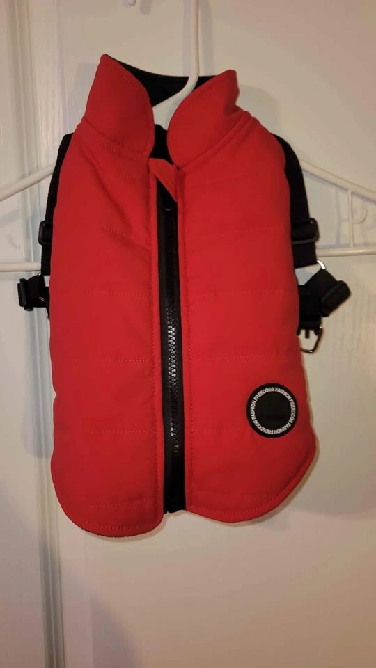 Dog Winter Jacket With Adjustable Harness (Red) - photo 3