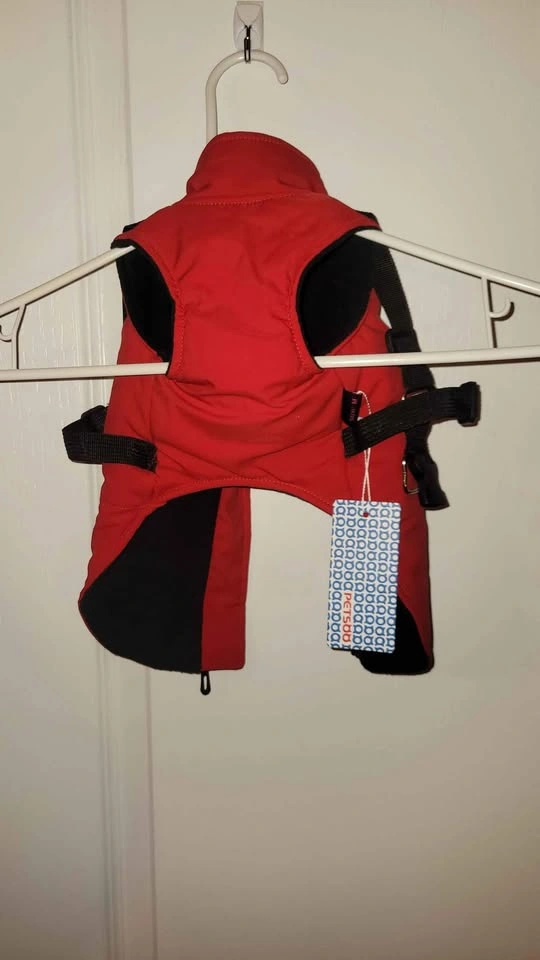 Dog Winter Jacket With Adjustable Harness (Red) - photo 4