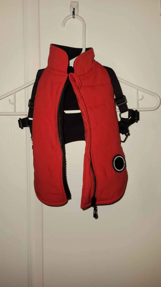 Dog Winter Jacket With Adjustable Harness (Red) - photo 5