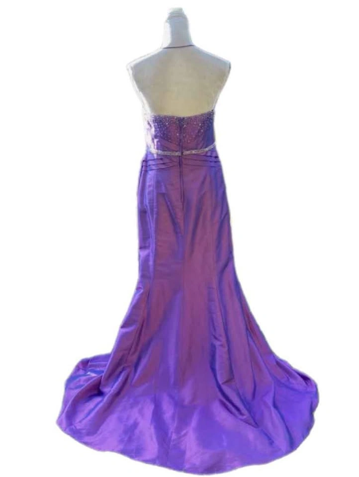 Purple/Pink/Blue Beaded Iridescent 90's Vintage Dress (Niki Liva - photo 4