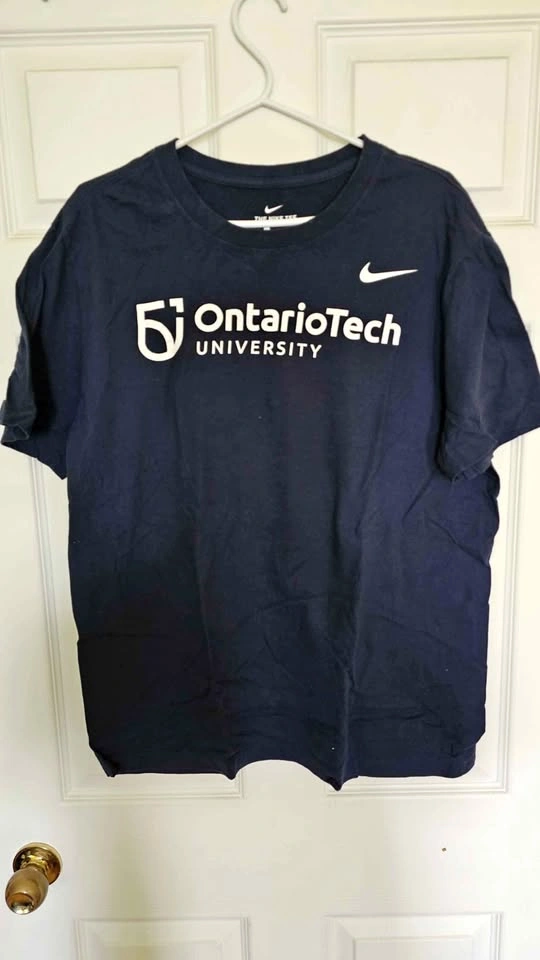 Official Nike Ontario Tech University Graphic Tee - Navy Blue -