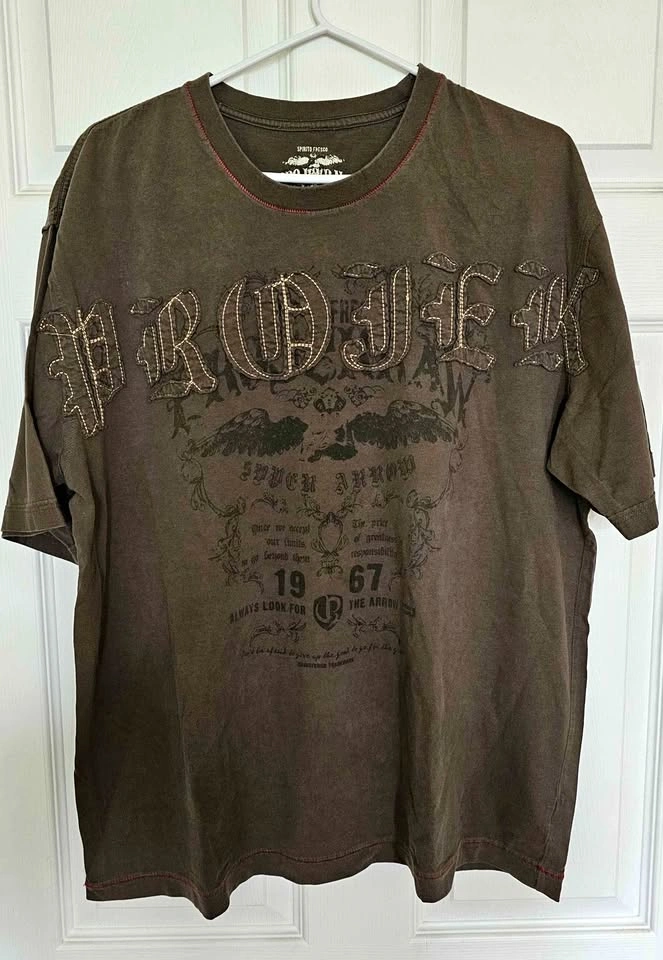 Vintage Projek Raw Heavyweight Distressed Graphic Tee - Men's XL