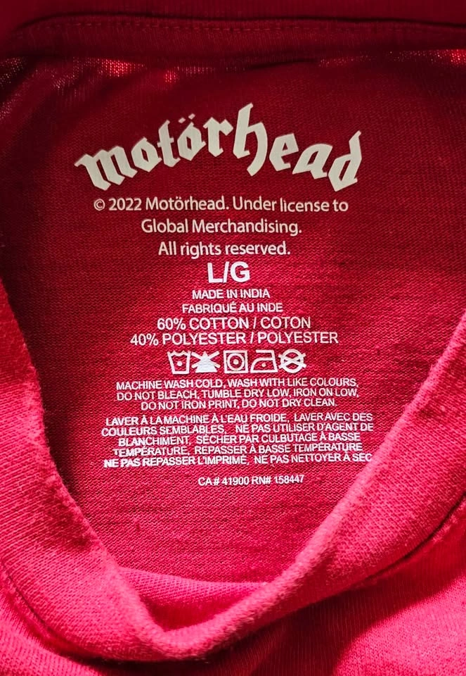 Brand New Official Motörhead War-Pig Cross Band Tee - Men's L - photo 2
