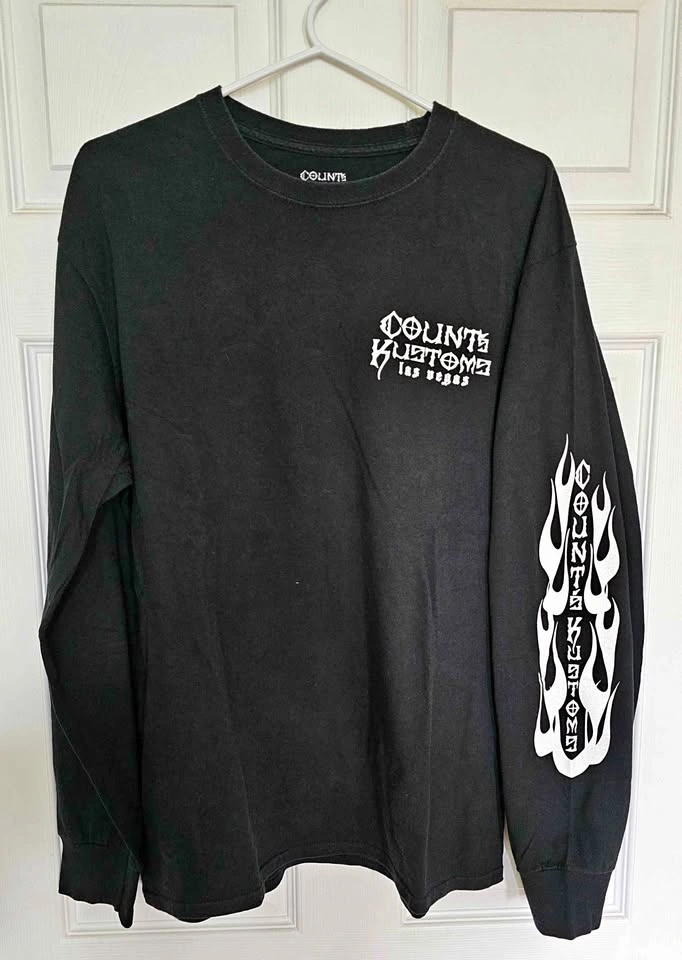 Vintage Count's Kustoms Las Vegas Iron Cross Biker Long Sleeve T