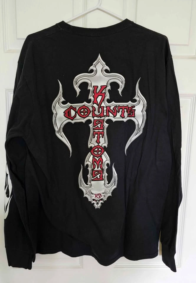 Vintage Count's Kustoms Las Vegas Iron Cross Biker Long Sleeve T - photo 2