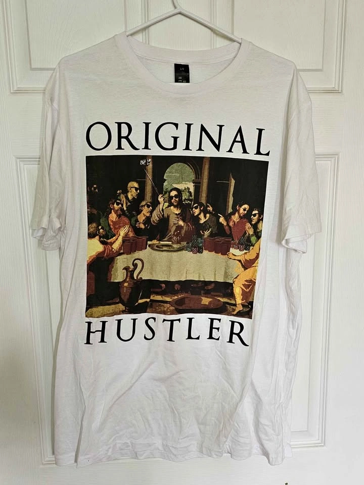 BRAND NEW Urban Heritage "Original Hustler" Last Supper Tee - L