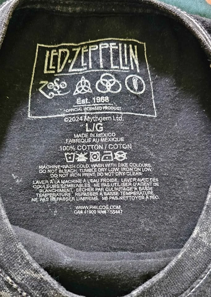 BRAND NEW Official 2024 Led Zeppelin Concert Poster Tee - L - photo 2