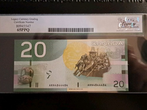 2004 Bank Of Canada $20, 2-Digit Radar Note, 4844484