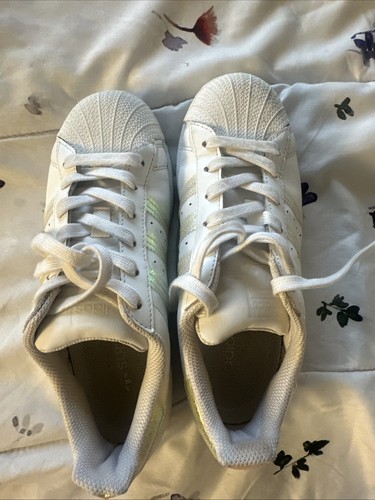 Size 5 - Adidas Superstar White Metallic Girls - photo 2