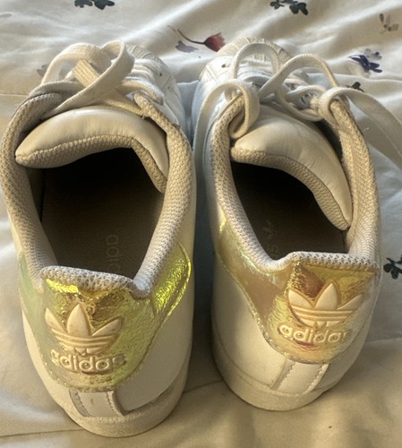 Size 5 - Adidas Superstar White Metallic Girls - photo 3