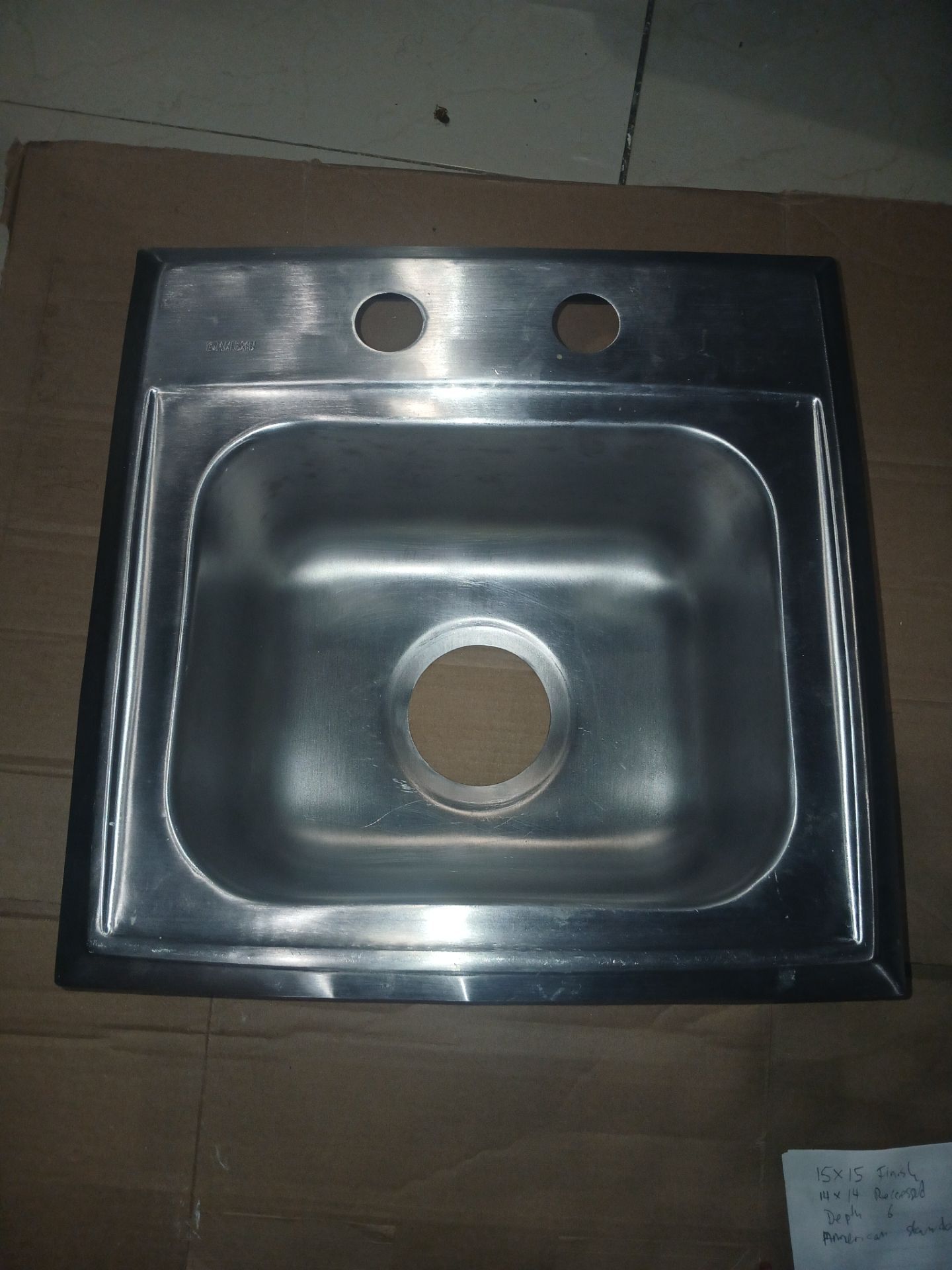Top Mount American Standard Stainless Vegetable Kitchen Sink