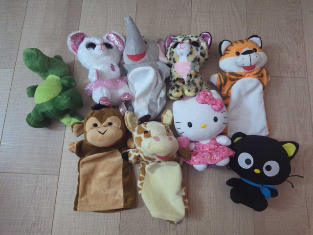 Assorted Plush Hand Puppets and Beanies