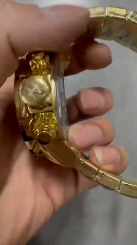 Luxury Gold Skeleton Dial Quartz Watch – 50mm Waterproof - photo 2