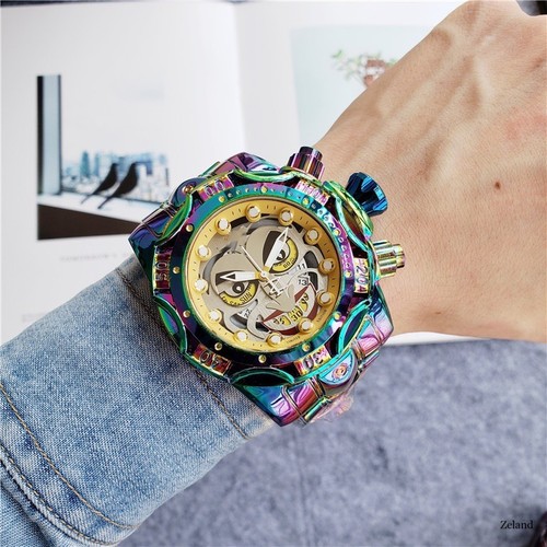 Luxury Gold Skeleton Dial Quartz Watch – 50mm Waterproof - photo 4