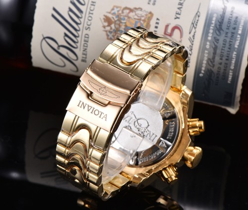 Luxury Gold Skeleton Dial Quartz Watch – 50mm Waterproof - photo 5