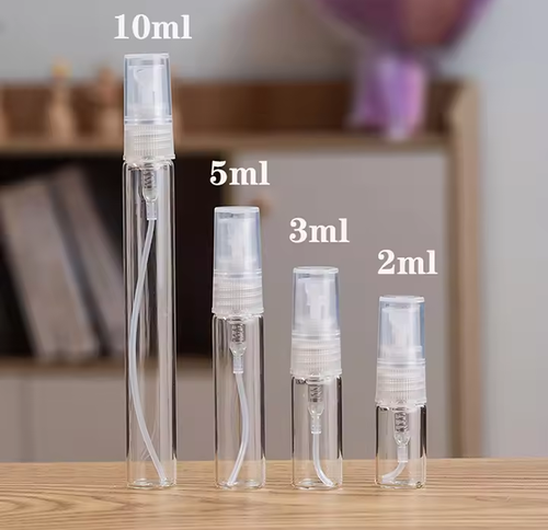 2mL 3mL 5mL 10mL Empty Glass Spray Bottles - 5pcs