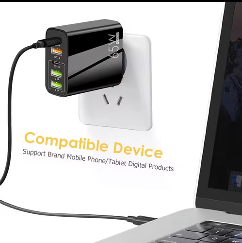 65W USB Charger with 5 Ports (3 USB & 2 USB-C) - photo 3