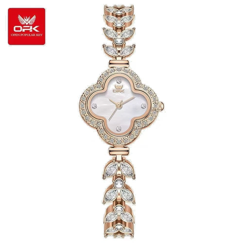 Silver Rhinestone Smart Watch Bracelet Style for Girls