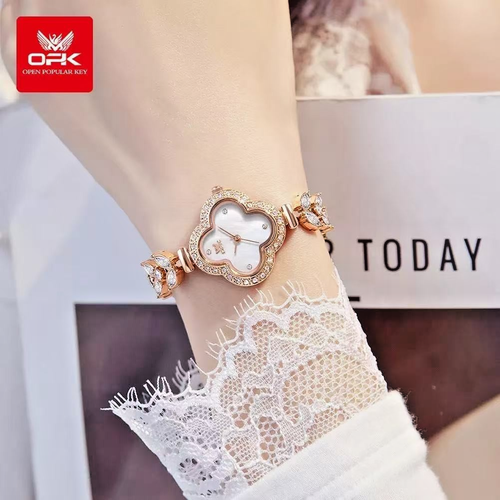 Silver Rhinestone Smart Watch Bracelet Style for Girls - photo 2