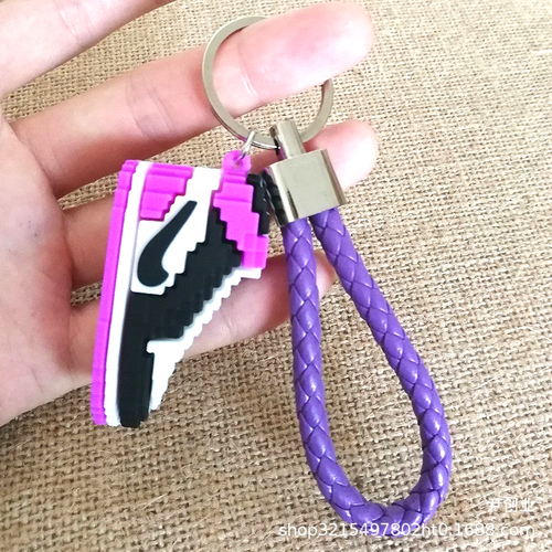 6 Pack Variety Nike Air Jordan Shoe Keychain 3D Mini Sneaker Cha - photo 5