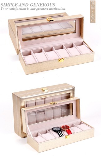 Watch Box 6 Slots Solid Wood Watch Case Storage - photo 3