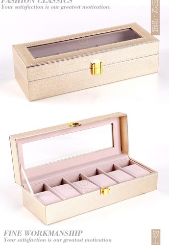 Watch Box 6 Slots Solid Wood Watch Case Storage - photo 5