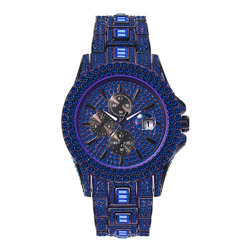 Luxury Iced-Out Chronograph Watch