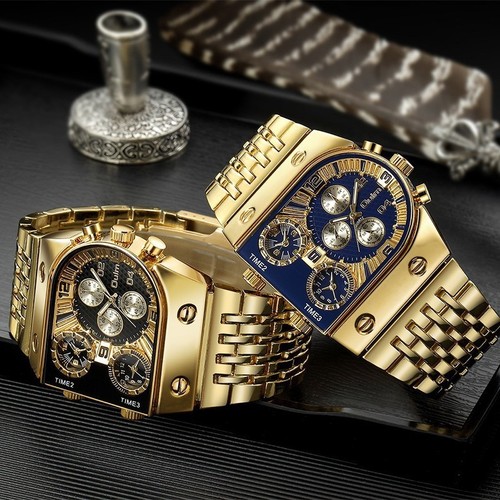 Oulm Multi-Time Zone Quartz Watch – Luxury Stainless Steel Desig - photo 4