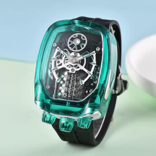 Luxury Tonneau Skeleton Style Men’s Quartz Watch - photo 2