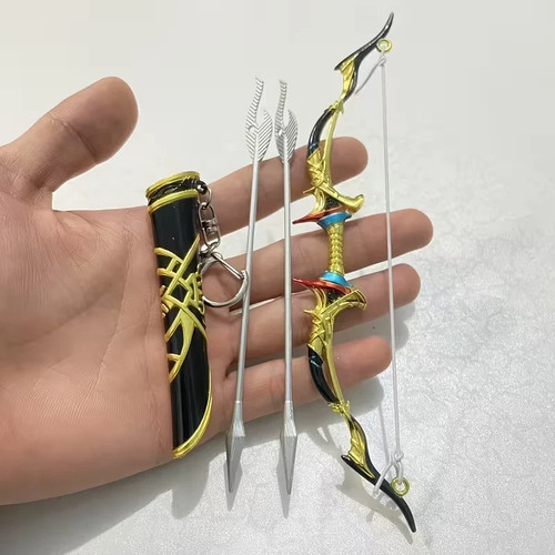 18cm Metal Classical Bow & Arrow Mini Game Weapon Model - photo 3