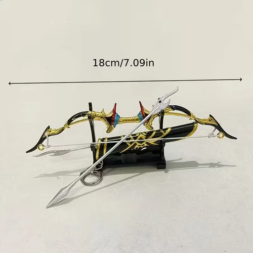18cm Metal Classical Bow & Arrow Mini Game Weapon Model - photo 4
